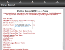 Tablet Screenshot of chatfieldbaseball.com